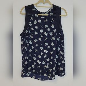 Women's Navy Sleeveless Top Size M